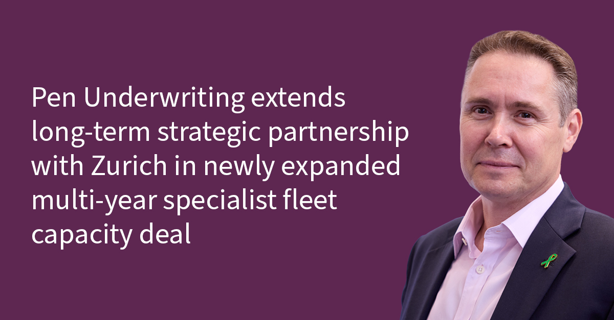 Pen Underwriting extends long-term strategic partnership with Zurich